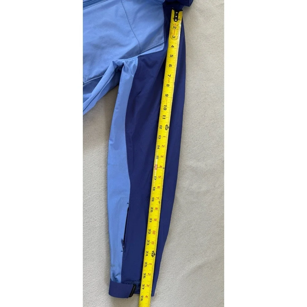 LL Bean Rain Shell Jacket Women's Sz M Blue Color block - Picture 15 of 16